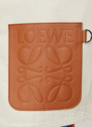  - LOEWE - Leather Patch Denim Workwear Jacket