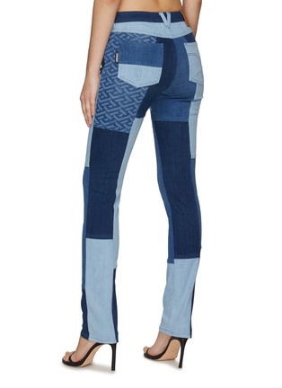 Back View - Click To Enlarge - VERSACE - MONOGRAM PATCHWORK FLARED JEANS