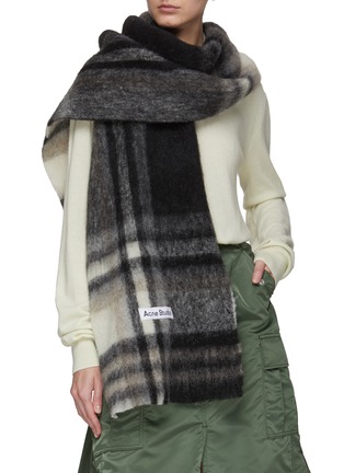 Figure View - Click To Enlarge - ACNE STUDIOS - MOHAIR CHECKED SCARF