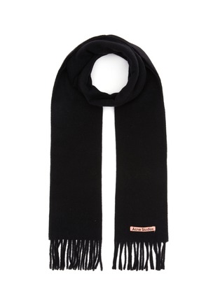 Main View - Click To Enlarge - ACNE STUDIOS - ‘Canada’ Fringed Wool Skinny Scarf