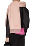 Figure View - Click To Enlarge - ACNE STUDIOS - COMPACT HEAVY FRINGED WOOL SCARF