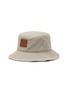 Main View - Click To Enlarge - ACNE STUDIOS - LEATHER FACE PATCH ORGANIC COTTON CANVAS BUCKET HAT