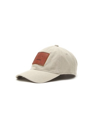 Main View - Click To Enlarge - ACNE STUDIOS - LEATHER FACE PATCH FADE FACE ORGANIC COTTON BUCKET HAT