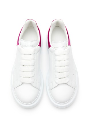 Detail View - Click To Enlarge - ALEXANDER MCQUEEN - ‘Molly’ Leather Oversized Kids And Toddlers Lace Up Sneakers