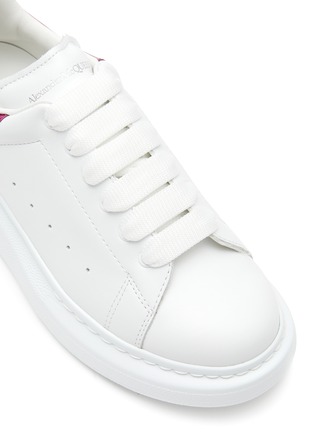 Detail View - Click To Enlarge - ALEXANDER MCQUEEN - ‘Molly’ Leather Oversized Kids And Toddlers Lace Up Sneakers