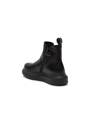 Detail View - Click To Enlarge - ALEXANDER MCQUEEN - ‘Molly’ Kids And Toddlers Leather Platform Chelsea Boots