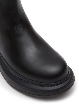 Detail View - Click To Enlarge - ALEXANDER MCQUEEN - ‘Molly’ Kids And Toddler Leather Platform Chelsea Boots
