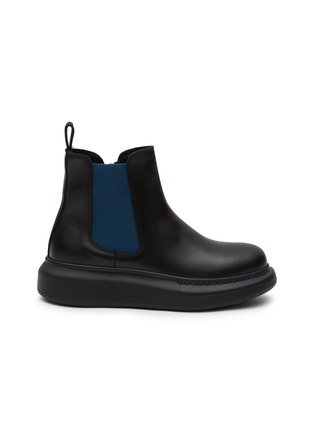 Main View - Click To Enlarge - ALEXANDER MCQUEEN - ‘Molly’ Kids And Toddler Leather Platform Chelsea Boots