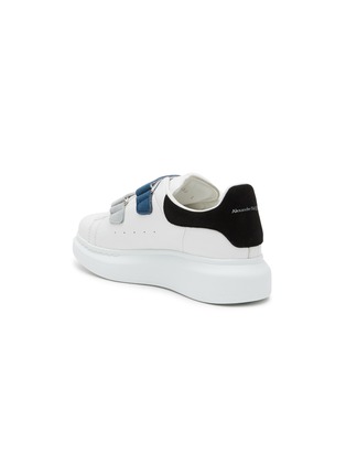 Detail View - Click To Enlarge - ALEXANDER MCQUEEN - ‘Molly’ Kids And Toddlers Double Velcro Strap Leather Oversized Sneakers