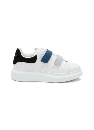 Main View - Click To Enlarge - ALEXANDER MCQUEEN - ‘Molly’ Kids And Toddlers Double Velcro Strap Leather Oversized Sneakers