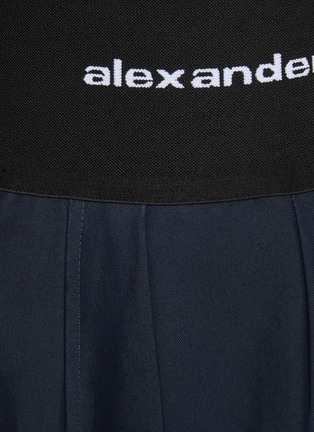  - ALEXANDER WANG - Logo Elastic Waist Cotton Blend Carrot Pants