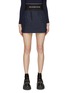 Main View - Click To Enlarge - ALEXANDER WANG - Logo Elastic Waist Cotton Blend Mini Skirt