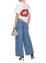 Figure View - Click To Enlarge - ALEXANDER WANG - Hotfix Crystal Logo Back Lip Print Cotton Crewneck T-Shirt