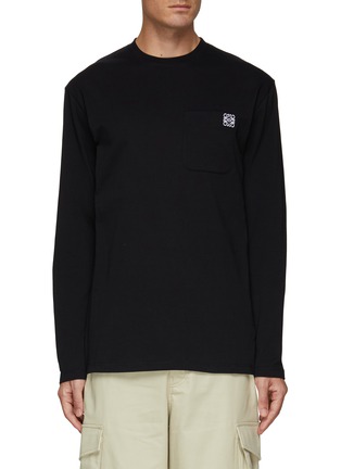 Main View - Click To Enlarge - LOEWE - Anagram Cotton Long Sleeved T-Shirt