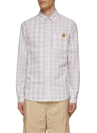 Main View - Click To Enlarge - LOEWE - Cotton Check Shirt