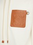  - LOEWE - Anagram Leather Patch Pocket Cotton Drawstring Hoodie