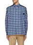 Main View - Click To Enlarge - LOEWE - FLEECE BACK CHECK COTTON SHIRT