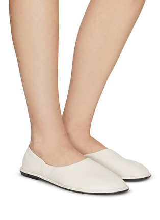 Figure View - Click To Enlarge - THE ROW - ‘CANAL’ SLIP ON NAPPA LEATHER FLATS