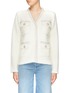 Main View - Click To Enlarge - SELF-PORTRAIT - WHITE TAPE KNIT CARDIGAN