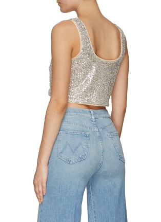Back View - Click To Enlarge - SELF-PORTRAIT - STRETCH SEQUIN CAMI TOP