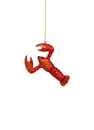 Main View - Click To Enlarge - VONDELS - GLITTERING LOBSTER GLASS ORNAMENT — RED