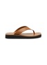 Main View - Click To Enlarge - THE ROW - ‘GINZA’ FLAT CALFSKIN LEATHER THONG SANDALS