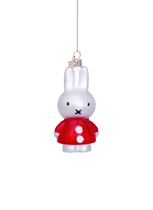 Main View - Click To Enlarge - VONDELS - MIFFY SANTA DRESS GLASS ORNAMENT — WHITE/RED