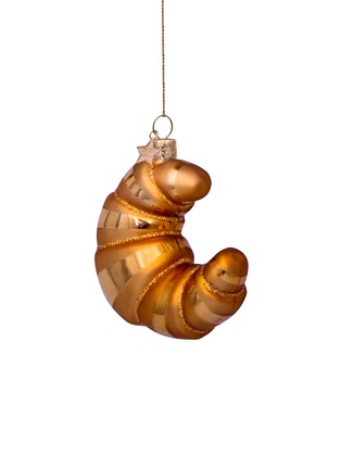 Main View - Click To Enlarge - VONDELS - GLITTERING CROISSANT GLASS ORNAMENT — GOLD