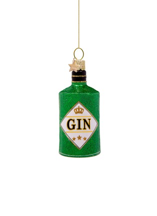 Main View - Click To Enlarge - VONDELS - GLITTERING GIN BOTTLE ORNAMENT — GREEN