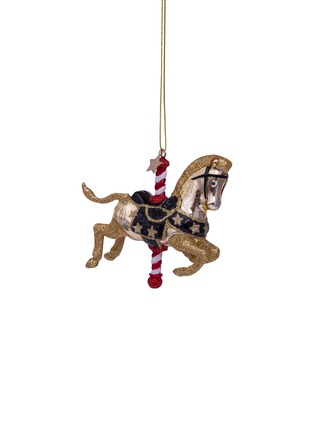 Main View - Click To Enlarge - VONDELS - GLASS SHINY GOLD CAROUSEL HORSE ORNAMENT