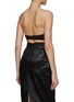 Back View - Click To Enlarge - MAISON MARGIELA - Shirred Waxed Cotton Strapless Bodysuit