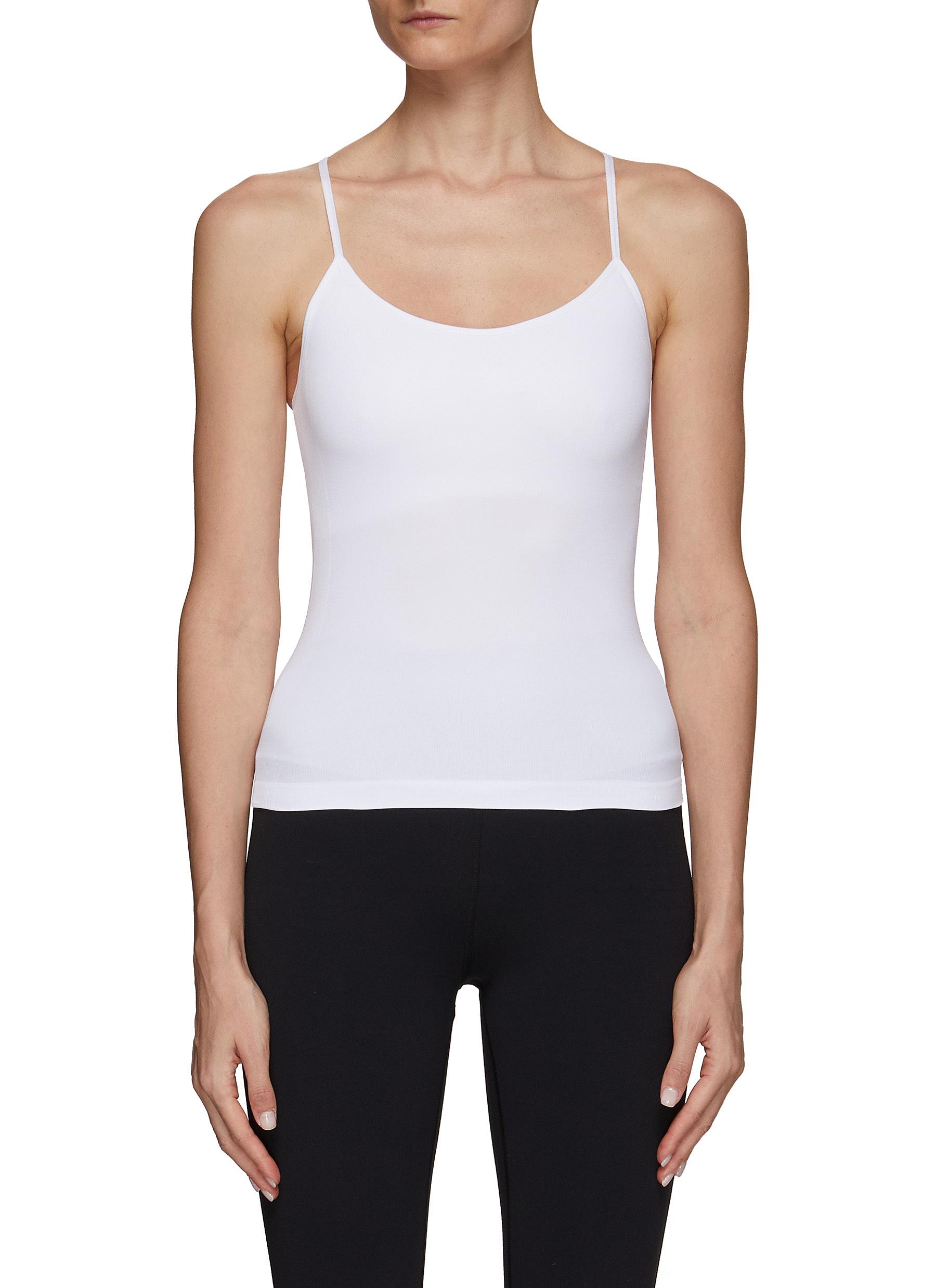 SPLITS59 ‘LOREN' LOGO PRINT BACK SEAMLESS TANK TOP