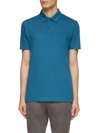 Main View - Click To Enlarge - SUNSPEL - RIVIERA CHEST POCKET MESH SUPIMA COTTON POLO SHIRT