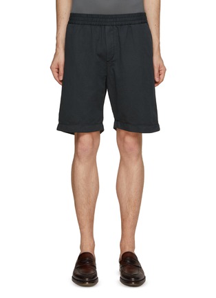 Main View - Click To Enlarge - SUNSPEL - ELASTIC WAISTBAND COTTON LINEN SHORTS