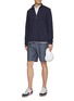 Figure View - Click To Enlarge - SUNSPEL - ELASTICATED WAISTBAND DENIM CHAMBRAY SHORTS
