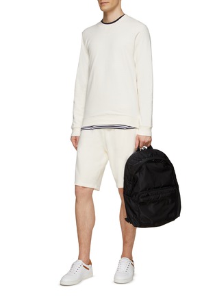Figure View - Click To Enlarge - SUNSPEL - DRAWSTRING LOOPBACK COTTON TRACK SHORTS