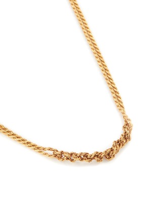 Detail View - Click To Enlarge - EMANUELE BICOCCHI - 24K Gold-Plated Sterling Silver Crocheted Chain Necklace