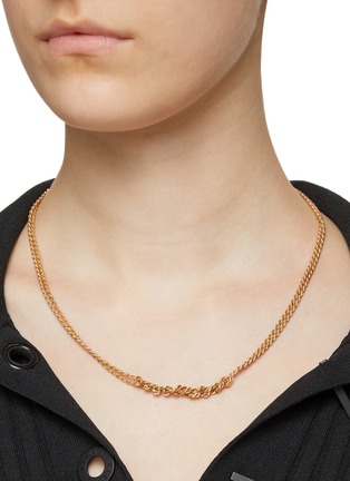 Figure View - Click To Enlarge - EMANUELE BICOCCHI - 24K Gold-Plated Sterling Silver Crocheted Chain Necklace