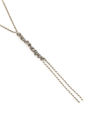 Detail View - Click To Enlarge - EMANUELE BICOCCHI - STERLING SILVER DOUBLE WAY BRAIDED NECKLACE