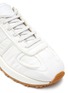 MAISON MARGIELA - ‘50/50’ Low Top Lace Up Nylon Leather Sneakers