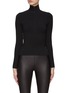 Main View - Click To Enlarge - T BY ALEXANDER WANG - High Neck Logo Jacquard Side Stripe Zip-Up Henley