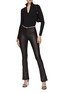 Figure View - Click To Enlarge - T BY ALEXANDER WANG - High Neck Logo Jacquard Side Stripe Zip-Up Henley