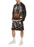 Figure View - Click To Enlarge - JIL SANDER - LOGO PATCH TIE DYE ELASTICATED DRAWSTRING WAISTBAND SHORTS