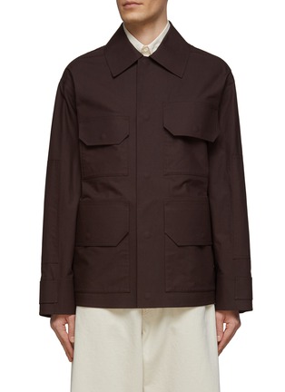 Main View - Click To Enlarge - JIL SANDER - LONG SLEEVE WASHED TEXTURED COTTON JACKET