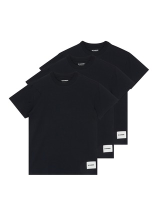 Main View - Click To Enlarge - JIL SANDER - LOGO PATCH SHORT SLEEVE T-SHIRT — PACK OF 3