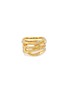 Main View - Click To Enlarge - JOANNA LAURA CONSTANTINE - Clear Stone Brass Interlaced Ring