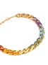 Detail View - Click To Enlarge - JOANNA LAURA CONSTANTINE - Rainbow Enamelled Brass Flat Curb Chain Necklace