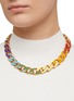 Figure View - Click To Enlarge - JOANNA LAURA CONSTANTINE - Rainbow Enamelled Brass Flat Curb Chain Necklace