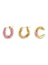 Main View - Click To Enlarge - JOANNA LAURA CONSTANTINE - Enamelled Brass Wave Hoop Earrings