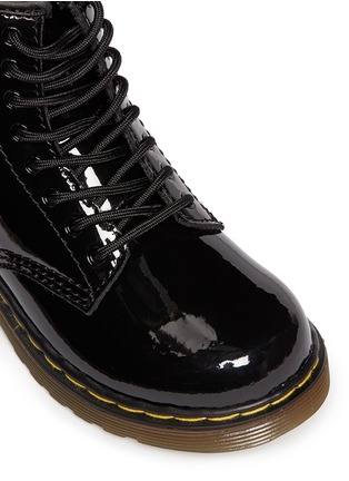Detail View - Click To Enlarge - DR. MARTENS - 'Brooklee' patent leather toddler boots